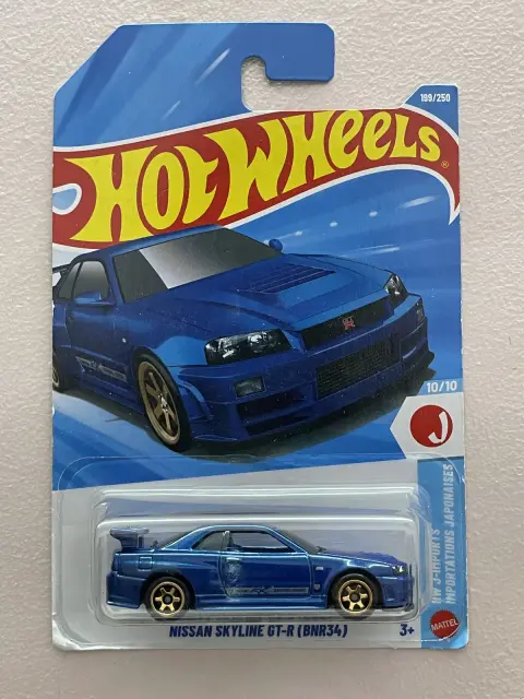 Hot Wheels Nissan Skyline GT-R (BNR34), HW J-Imports 1:64 diecast