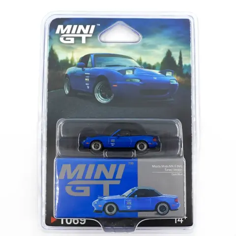 Mini GT Mini GT Mazda Miata MX5 NA Tuned Version Dark Blue (Blister Pack) 1:64 diecast