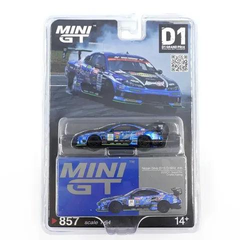 Mini GT Nissan Silvia S15 Dmax 46 Dmax Racing 2023 D1 Grand Prix (Blister Pack) 1:64 diecast