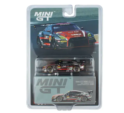 Mini GT Nissan GTR Nismo GT3 11 Gainer Tanax GTR Gainer 2023 (Blister Pack) 1:64 diecast