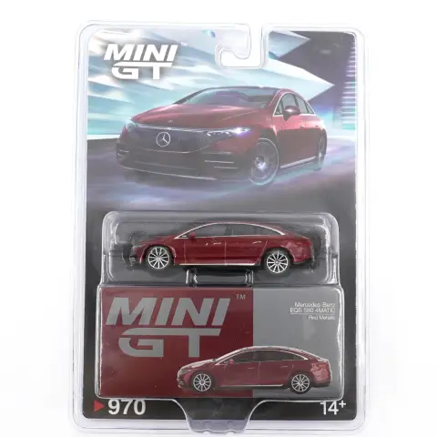 Mini GT Mini GT Mercedes-benz EQS 580 4MATIC RED Metallic (Blister Pack) 1:64 diecast