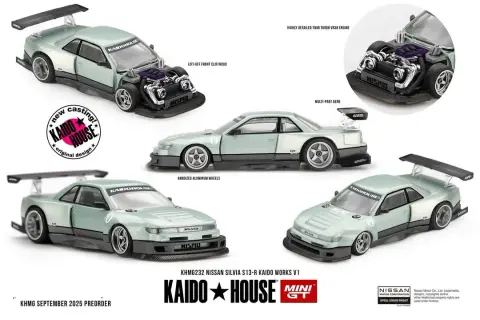Kaido House Nissan Silvia S13-R Kaido Works V1 1:64 diecast