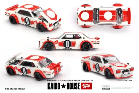 Kaido House Mini GT Nissan Skyline 2000GTR KPGC10 Kaido Works V2 1:64 diecast