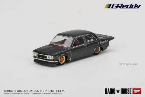 Kaido House Mini GT Datsun 510 PRO Street Greddy GUN Metal Grey 1:64 diecast