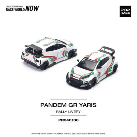 Pop Race Pandem GR Yaris Rally Livery 1:64 diecast