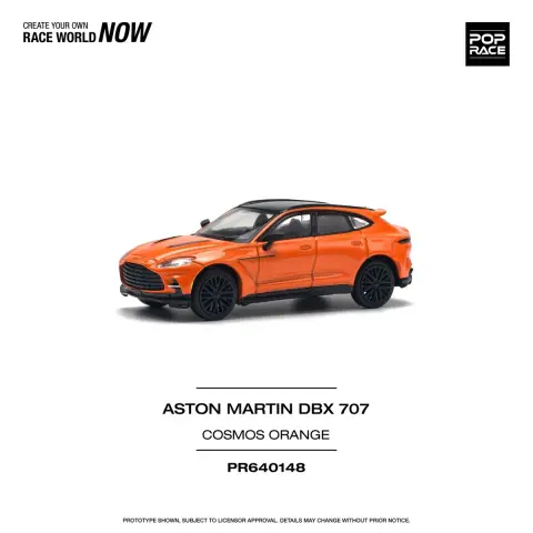 Pop Race Aston Martin DBX 707 Cosmos Orange 1:64 diecast