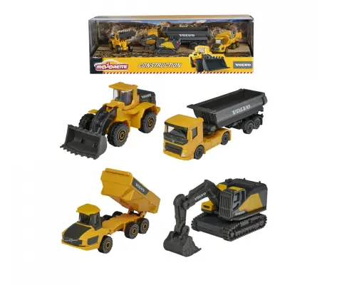Majorette Volvo Construction 4 Pieces Giftpack 1:64 diecast