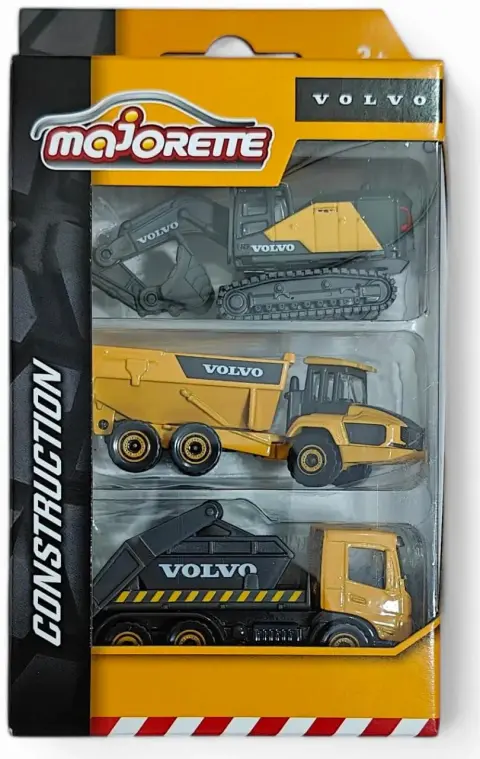 Majorette Volvo Construction 3PCS Pack With Excavator 1:64 diecast