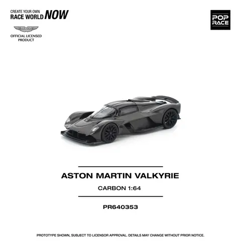 Pop Race Aston Martin Valkyrie Carbon Edition 1:64 diecast