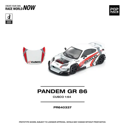 Pop Race Pandem GR86 Cusco 1:64 diecast