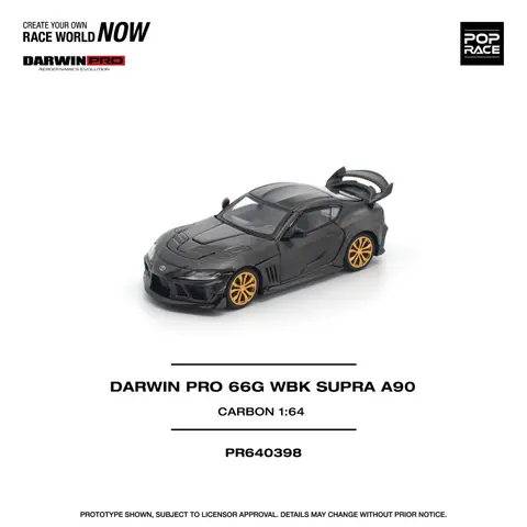Pop Race Darwin PRO 66G WBK Supra A90 Carbon Edition 1:64 diecast