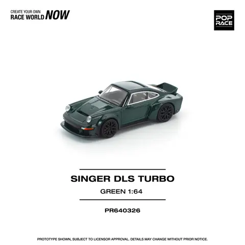 Pop Race Singer DLS Turbo Road Green 1:64 diecast