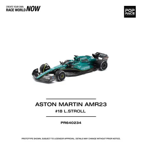 Pop Race Aston Martin AMR23 Lance Stroll 1:64 diecast