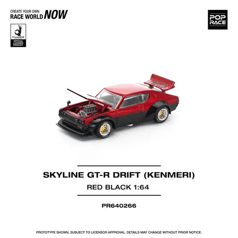 Pop Race Kenmeri Redblack POP Race KPGC110 1:64 diecast