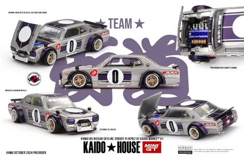 Kaido House Mini GT Nissan Skyline GTR KPGC10 Kaido Works V1 1:64 diecast