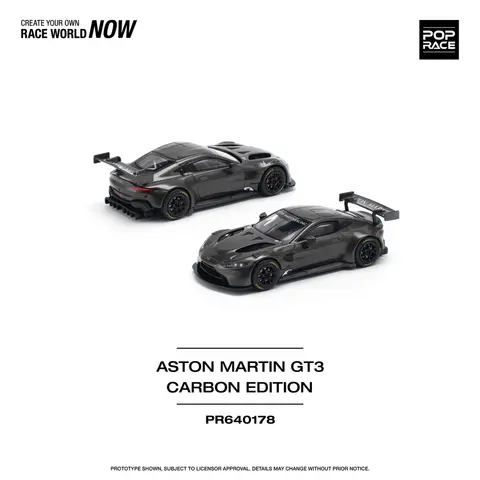 Pop Race Aston Martin Vantage GT3 - Carbon Edition 1:64 diecast