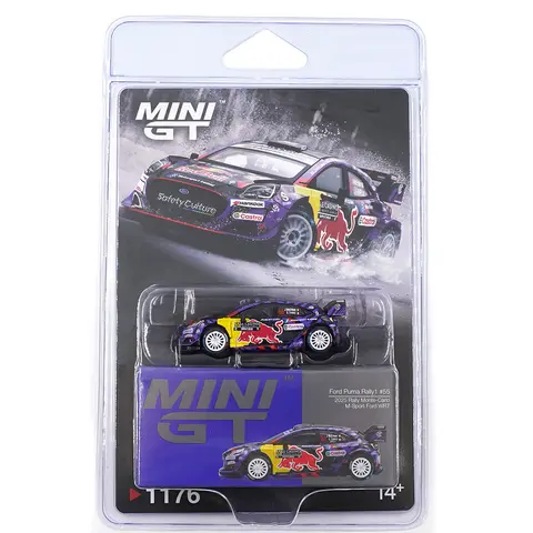 Mini GT Ford Puma RALLY1 #55 M-sport Ford WRT 2025 Rally Monte-carlo (Blister Pack) 1:64 diecast