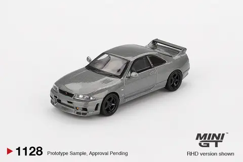 Mini GT Nissan Skyline GTR Dark Metal Gray Nismo BCNR33 CRS Version 1:64 diecast