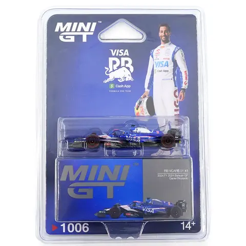 Mini GT RB Vcarb 01 3 Daniel Ricciardo 2024 F1 2024 Bahrain GP (Blister Pack) 1:64 diecast