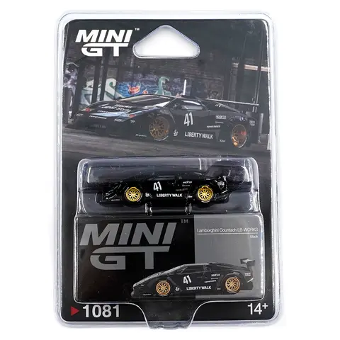 Mini GT Mini GT Lamborghini Countach Lb-works Black (Blister Pack) 1:64 diecast