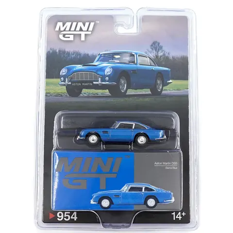 Mini GT Mini GT Aston Martin DB5 Sierra Blue (Blister Pack) 1:64 diecast